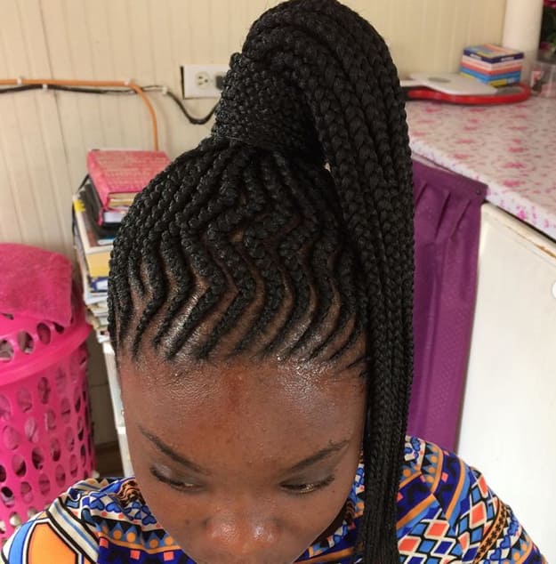 zigzag lines hairstyle