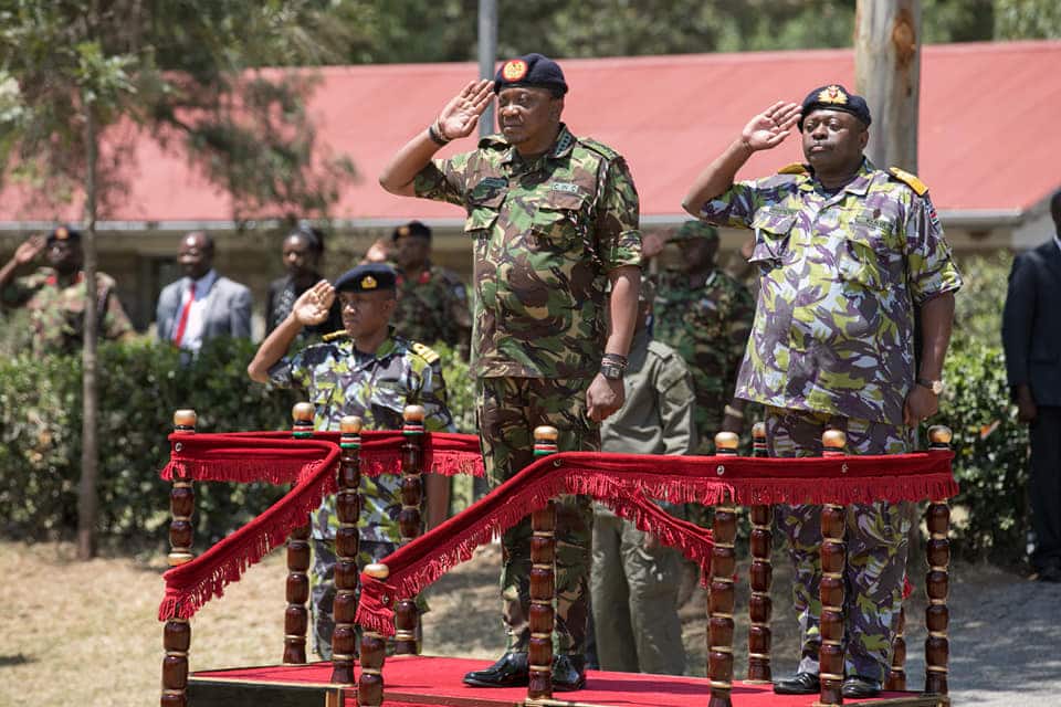 President Uhuru (c) said cowardly acts of terrorism will not shake the country.