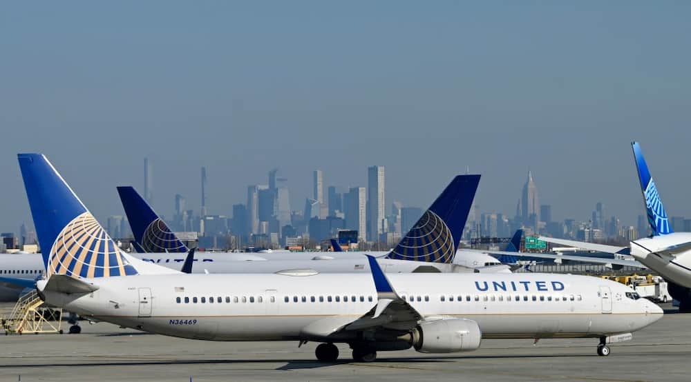 A file picture of planes at Newark airport in New Jersey -- the United States Federal Aviation Authority said January 11 it was working to its flight information system, with flight operations across the country paused