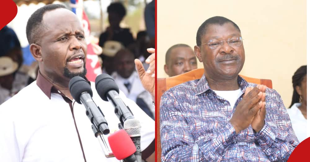 Trans Nzoia governor George Natembeya and National Assembly Speaker Moses Wetang'ula.