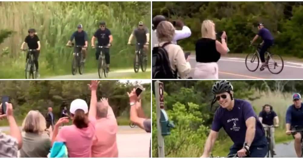 Video Captures 78-Year-Old Us President Joe Biden and wife Jill Riding Bicycles on Streets, Stirs Reactions