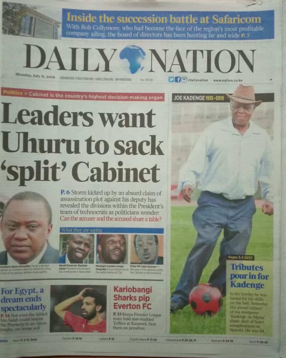 Kenyan newspapers review for July 8: ODM leaders plan to oust key Ruto allies from house committee
