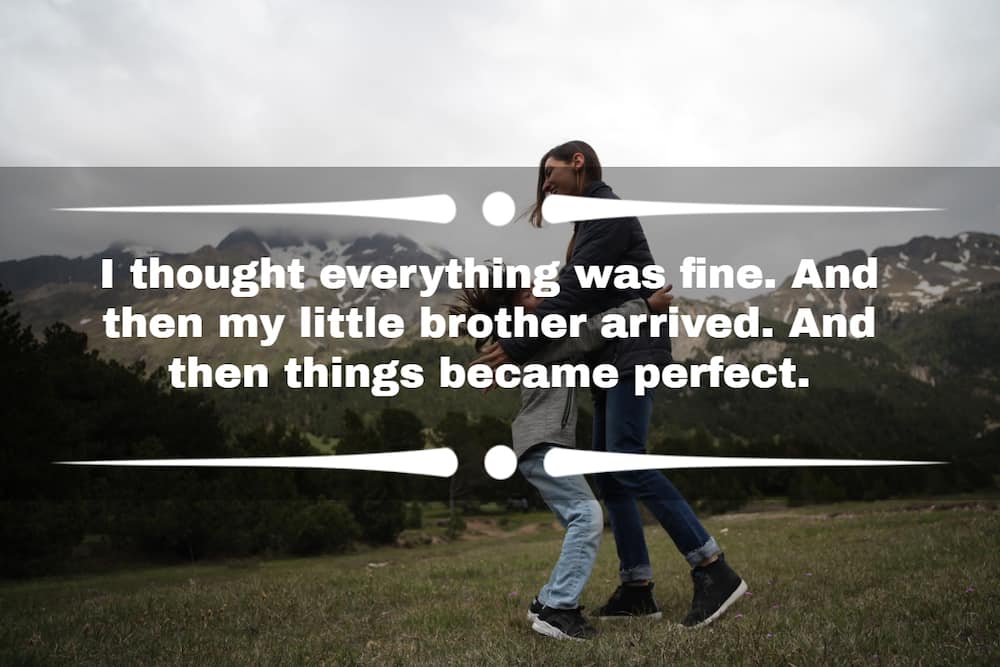 Caption for Brothers – Best Brother Quotes for Pictures  Caption for  brothers, Brother pictures, Little brother quotes