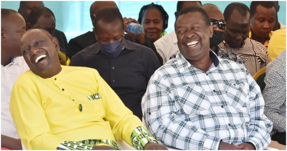 Deputy President William Ruto (l) and ANC leader Musalia Mudavadi. Photo: William Ruto.