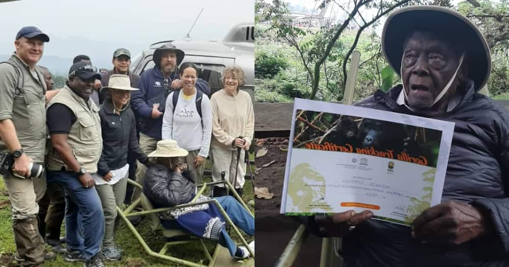 Kenya's first AG Charles Njonjo tracks gorillas ahead of his 100th birthday