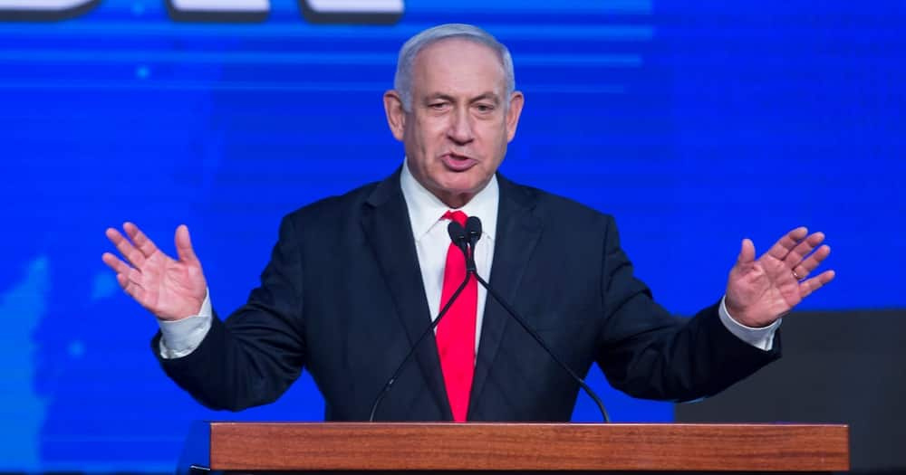 Former Israeli Prime Minister Benjamin Netanyahu speaks in an event on March 24, 2021, in Jerusalem, Israel. Photo: Getty Images.