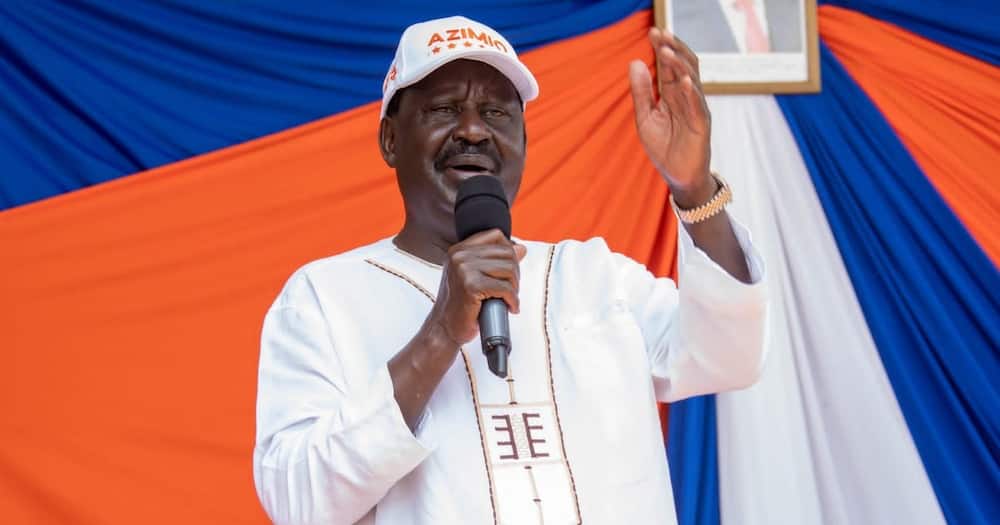 Azimio presidential candidate Raila Odinga.