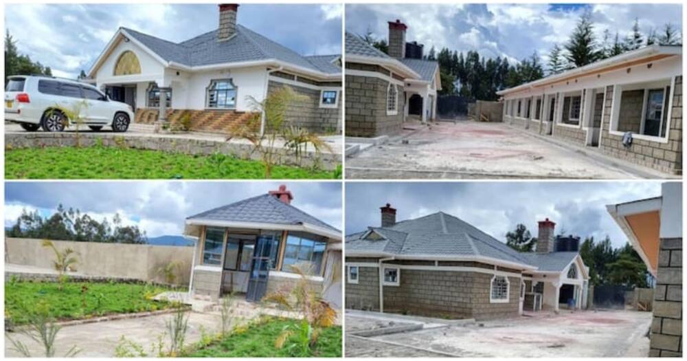 Muthee Kiengei showed the progress of the mansion he's building. Photo: Muthee Kiengei.
