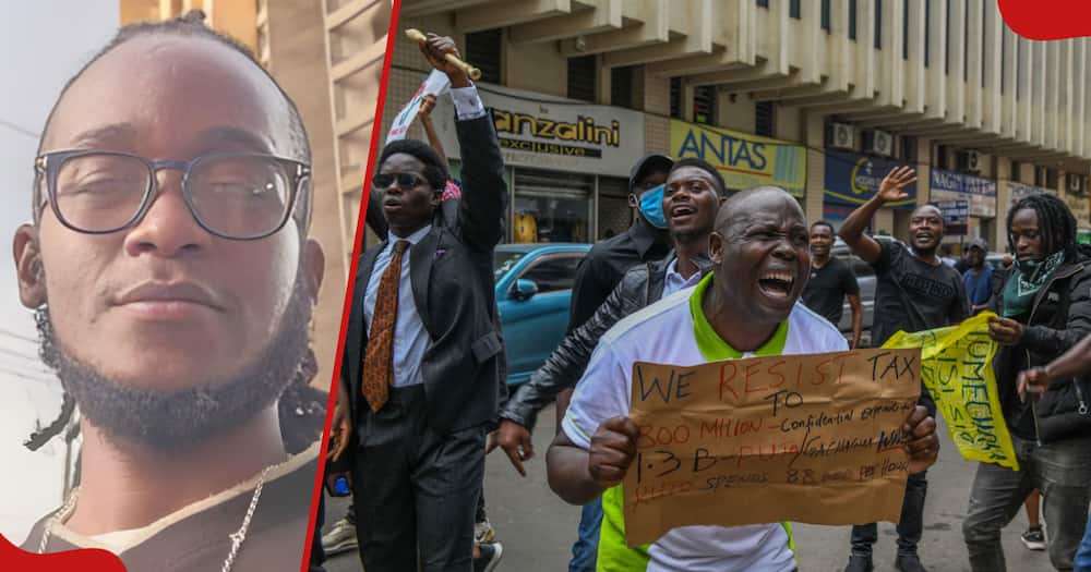 Deceased protester Rex Masai (left frame) will be laid to rest on July 5.
