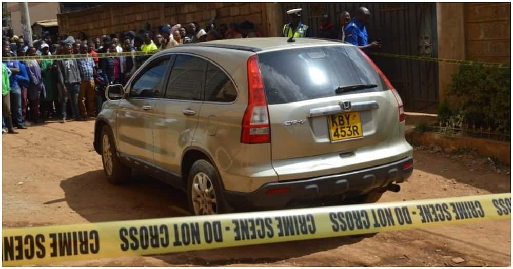 A Honda CRV that Samuel Mugota was driving. Photo: Nation.