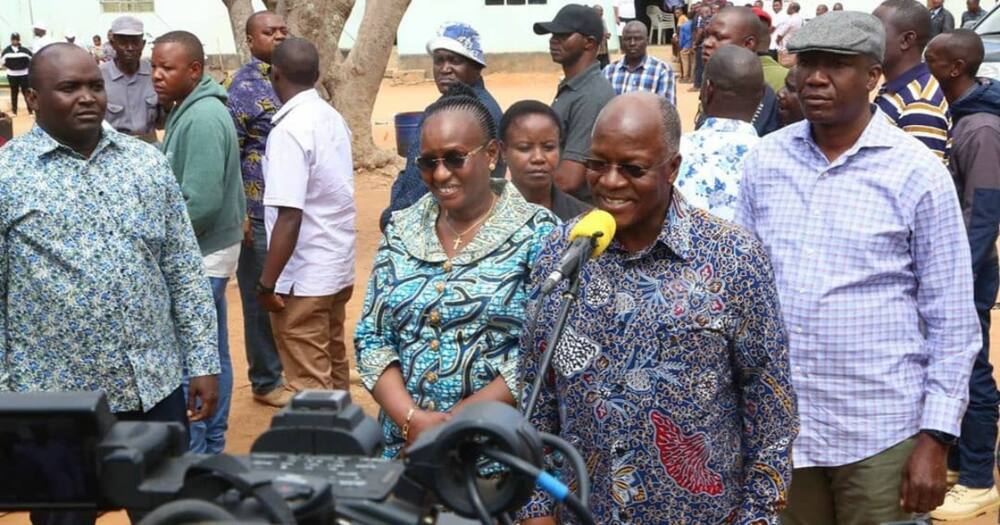 John Magufuli and wife Janet cast votes, urge Tanzanians to remain peaceful