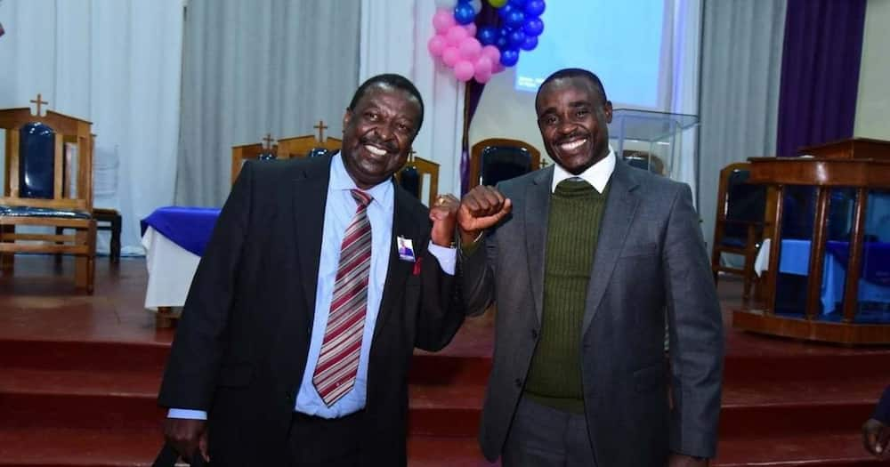 ANC leader Musalia Mudavadi(r) and Kakamega Senator Cleophas Malala. Photo: ANC.