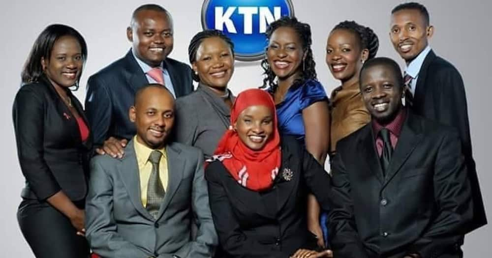 Lulu Hassan with veteran journalists while at KTN.