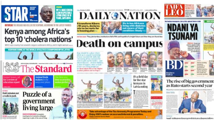 Kenyan Newspapers Review for October 2: Man Arrested for Murdering His Father over KSh 100 Alcohol Bill
