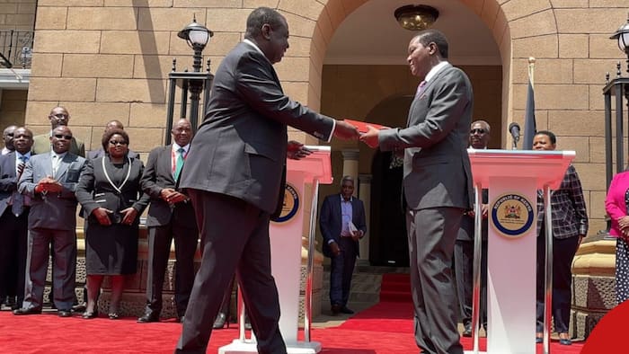 Alfred Mutua Officially Hands Over Foreign And Diaspora Affairs Ministry to Musalia Mudavadi
