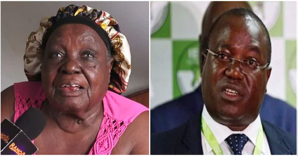 Chris Msando and his mother Mary Aloo.