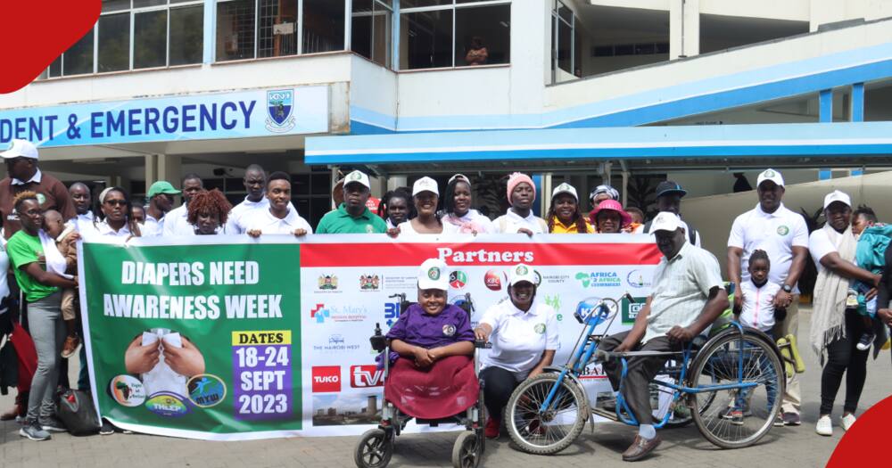 The dignity diaper campaign kicked off at the Kenyatta Hospital