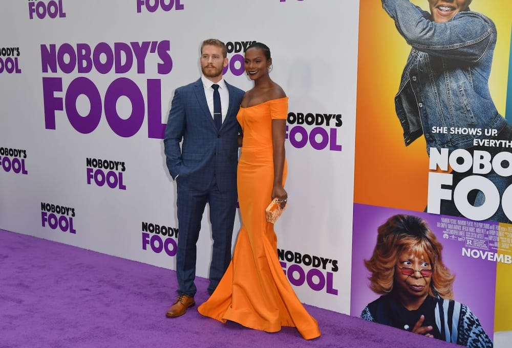 Nick James, Sonic, Tika Sumpter and her daughter attend Sonic The News  Photo - Getty Images