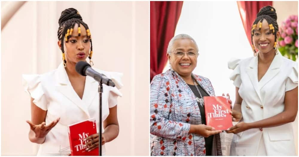 Janet Mbugua and First Lady Margaret Kenyatta.