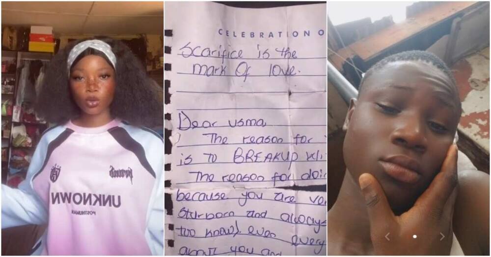 Reactions as Nigerian lady shares heartbreaking breakup letter written to her 15-year-old brother by his girlfriend