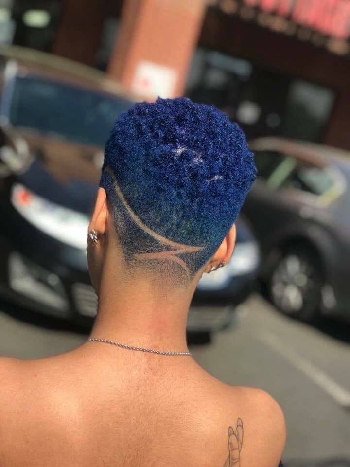 blue hair for dark skin