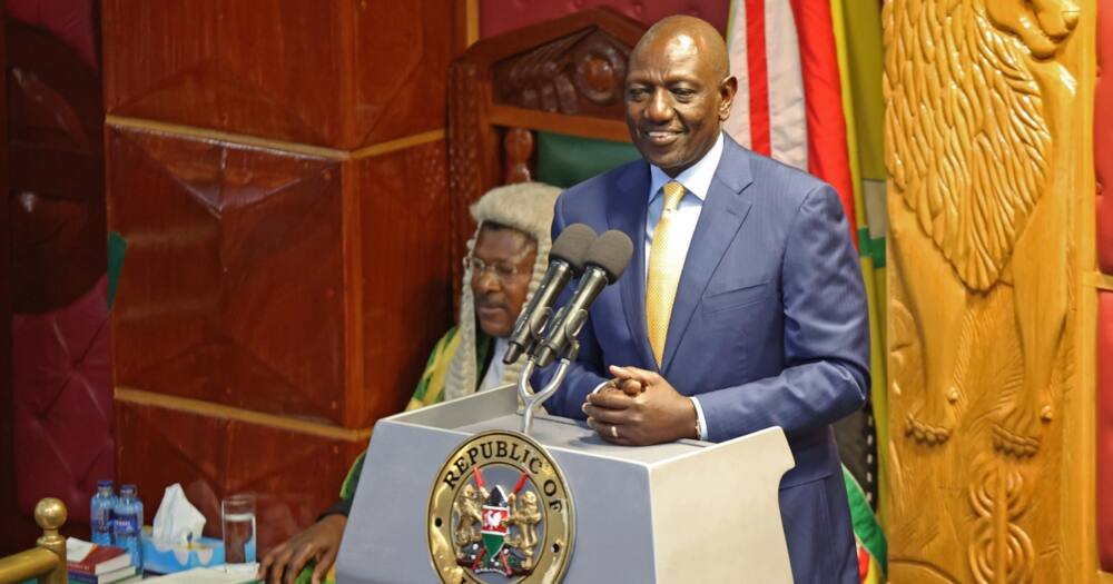 President William Ruto during the State of the Nation address.
