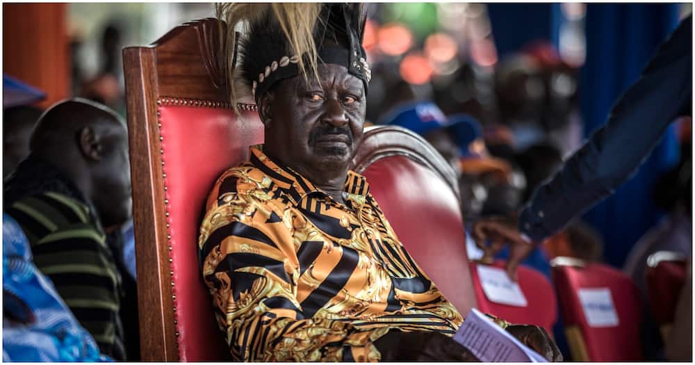 Raila Odinga akihudhuria mkutano wa kampeni katika Uwanja wa Kimataifa wa Jomo Kenyatta mjini Kisumu Agosti 4, 2022. Picha: Getty Images.