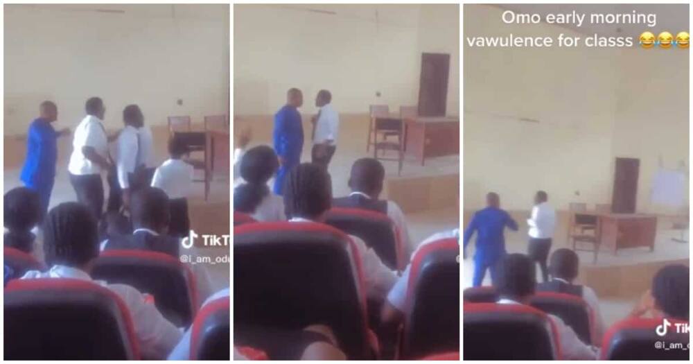 IMSU student faces lecturer in class, IMSU lecturer slaps student in class