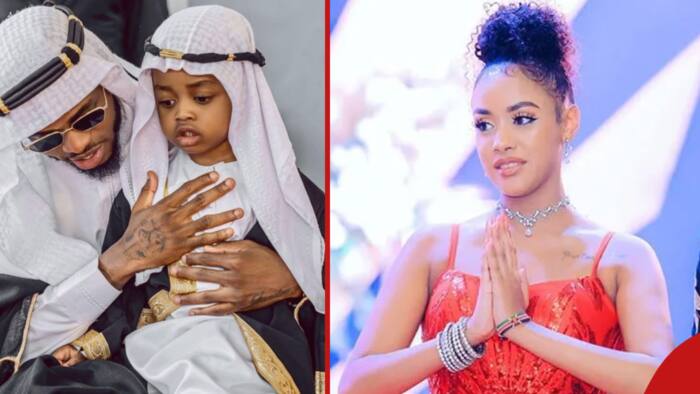 Diamond Platnumz Pampers Son with Tanasha Donna with Love after Receiving Certificate from School