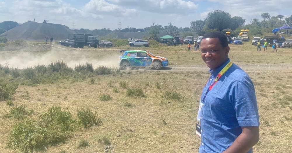 Alfred Mutua impressed by the Safari Rally thrills. Photo: Alfred Mutua.