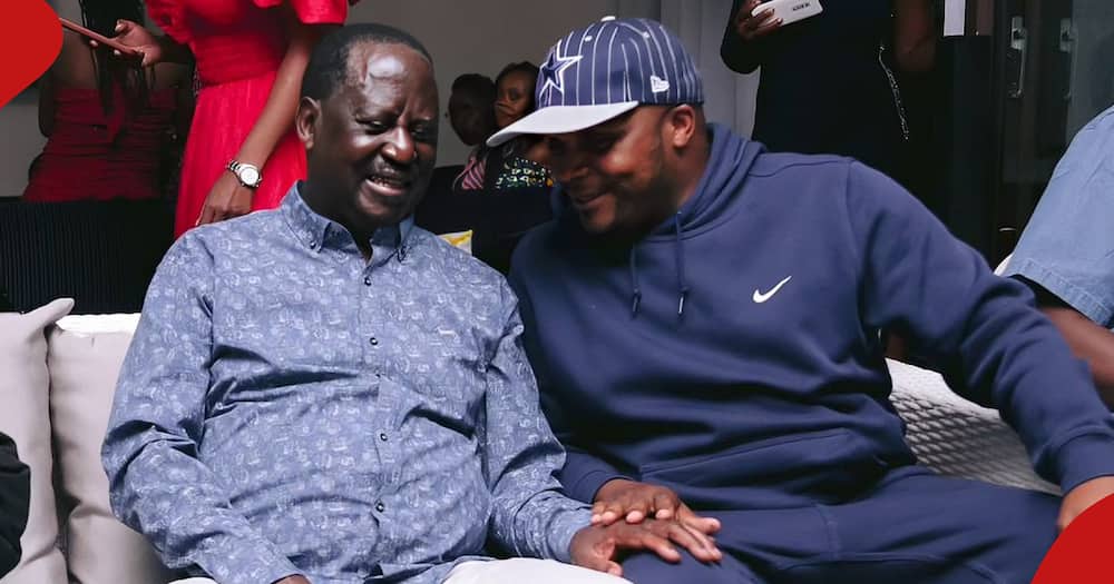 Jalang'o and Raila Odinga.
