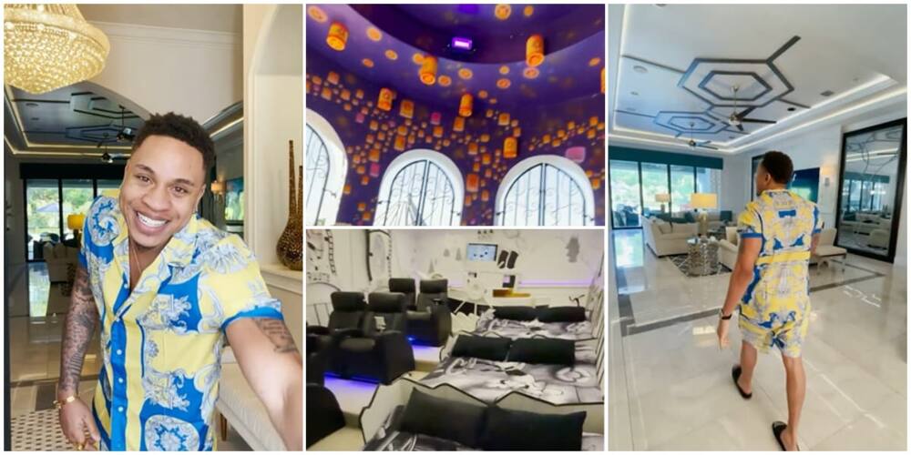 Nigerian-American Actor Rotimi Gives Grand Tour of Palatial Mansion Where He's Hosting Family, Friends