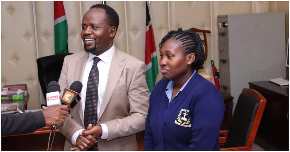 George Natembeya promised to give the lady an internship. Photo: George Natembeya.