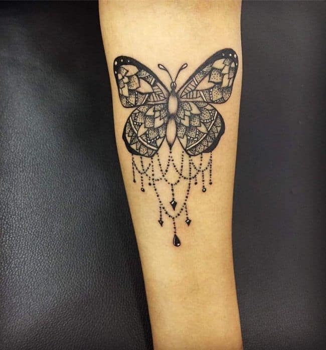 butterfly hand tattoos for girls