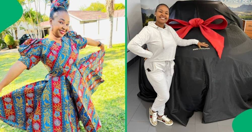 A South African woman shared a TikTok video celebrating her brand new black BMW SUV.