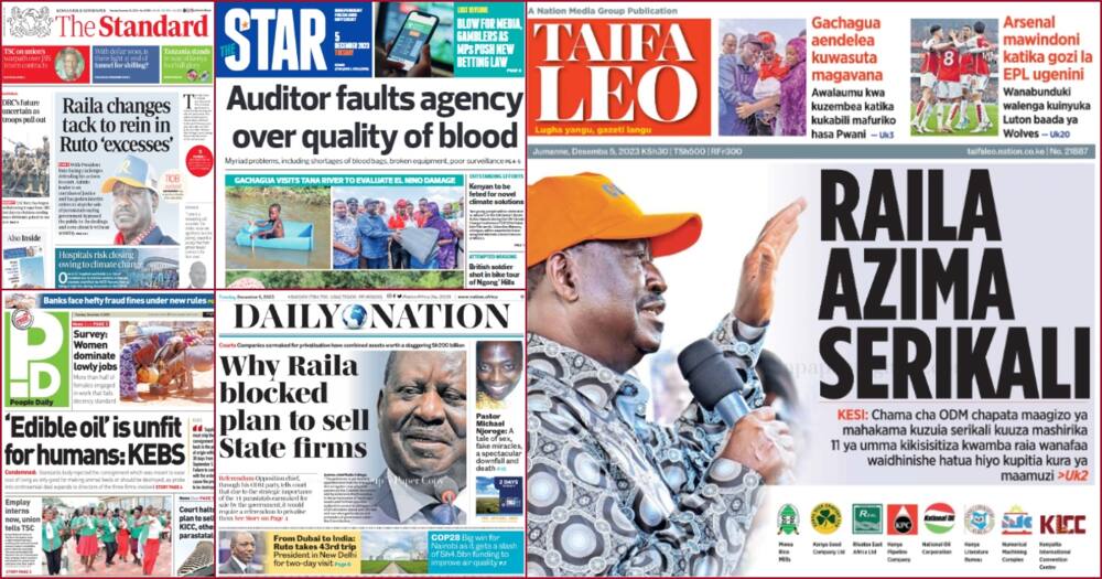 Kenya Newspapers Review For December 5