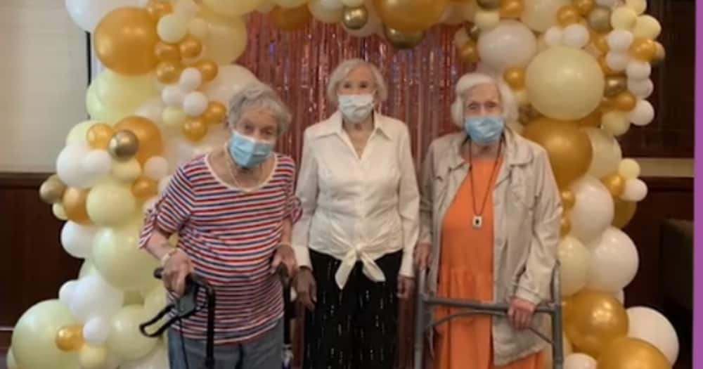 The three ladies turned 100 years old in one week. Photo: Atria Senior Living.