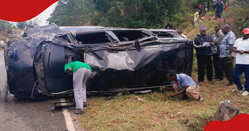 The van crashed in Matairini area