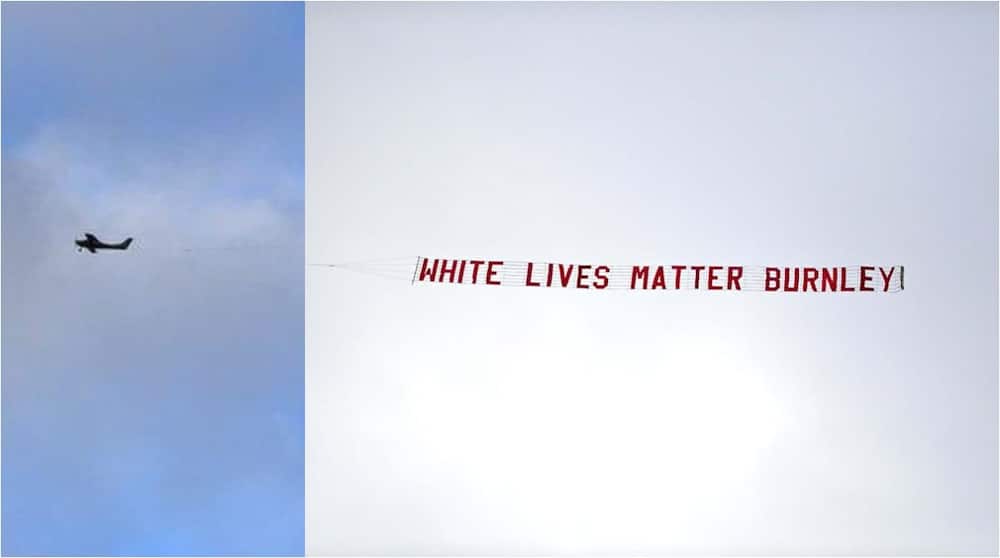 Manchester City: Plane flies over Etihad stadium with 'White Lives Matter' message
