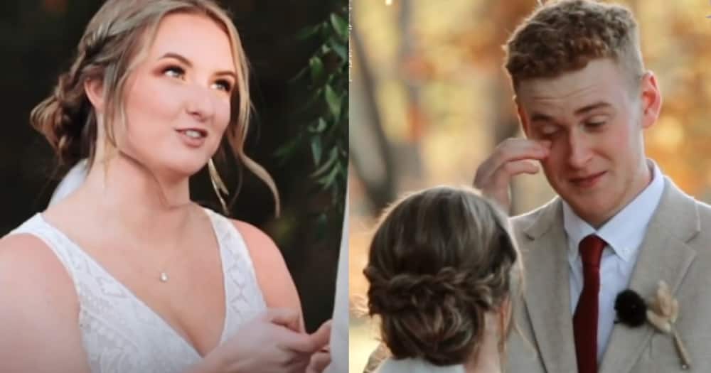 She signed her vows in sign language for the groom's deaf parents. Photo: @Goodmorningamerica.