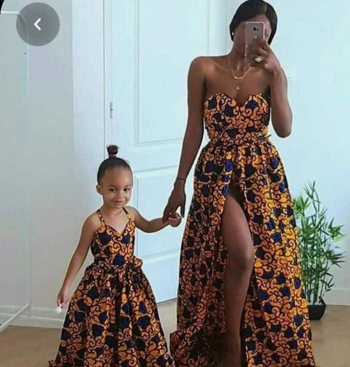 Mother and daughter Ankara dress