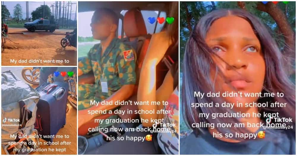 Nigerian soldier, daughter, school, graduated, army van