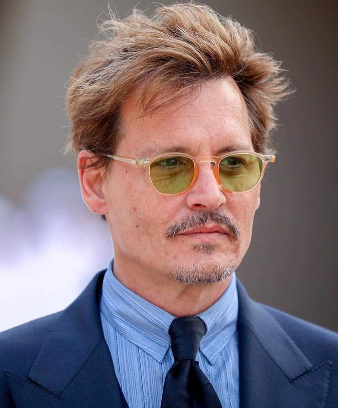 Johnny Depp face shape Hair Style  Beard Shape