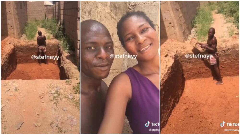 Sweet couples' goals/lady showed off boyfriend.