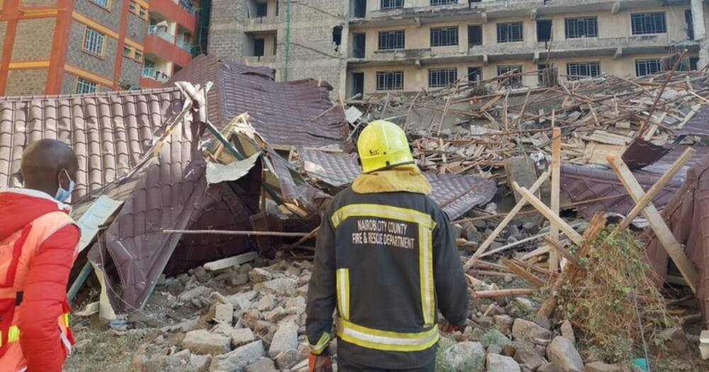 Collapsed Kasarani building.