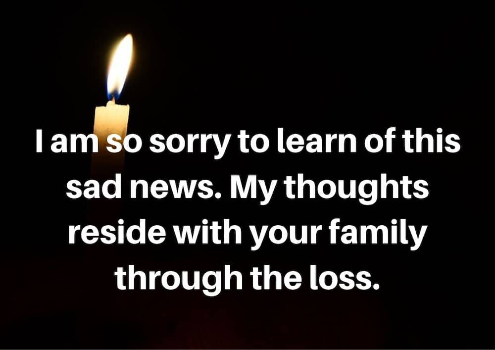 condolence message for loss of father