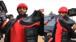 Diamond Shows Off KSh 135k Bottega Veneta Boots, Says They are Gifts From His New Bae