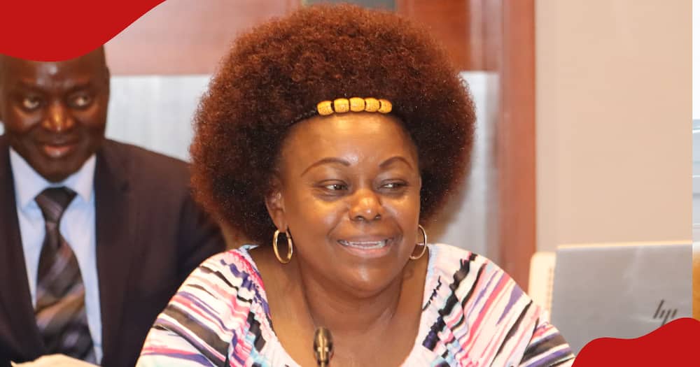 Suba North MP Millie Odhiambo during a conference.
