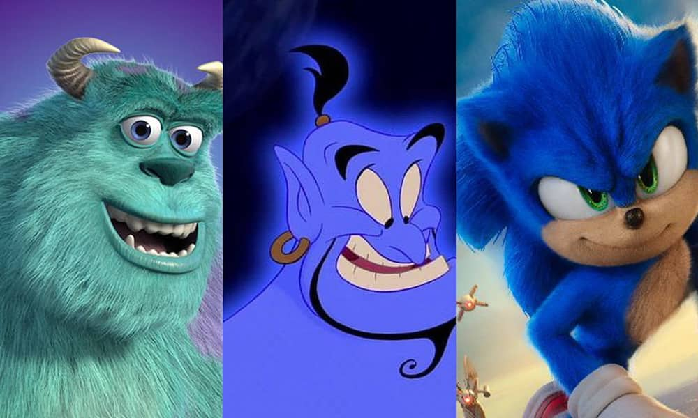 Blue cartoon characters