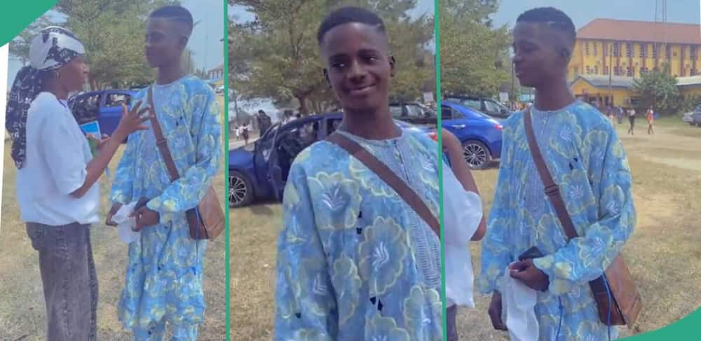 A Nigerian university student went viral because of his dress.